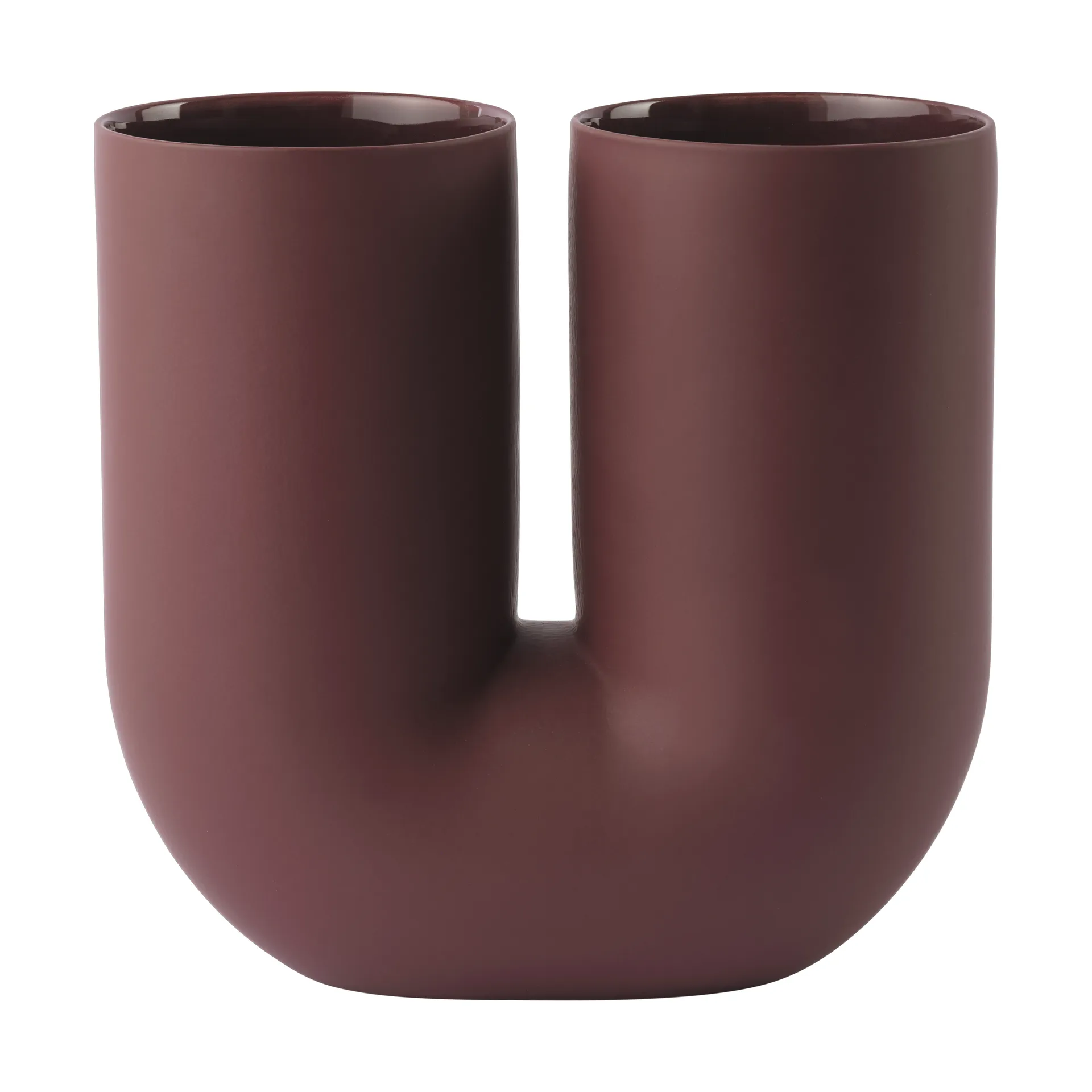 Vase Kink 26 cm, Deep red Muuto