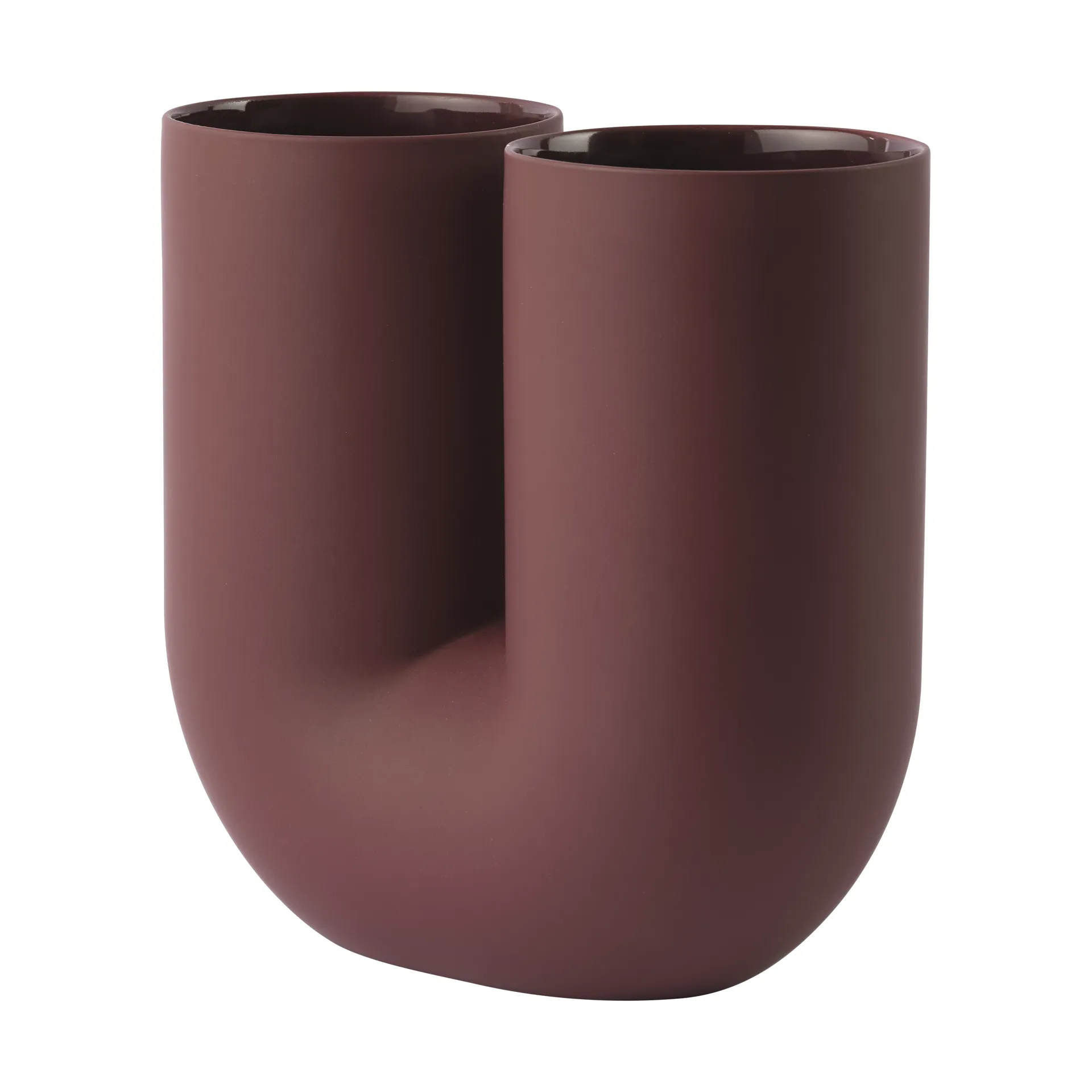 Vase Kink 26 cm, Deep red Muuto