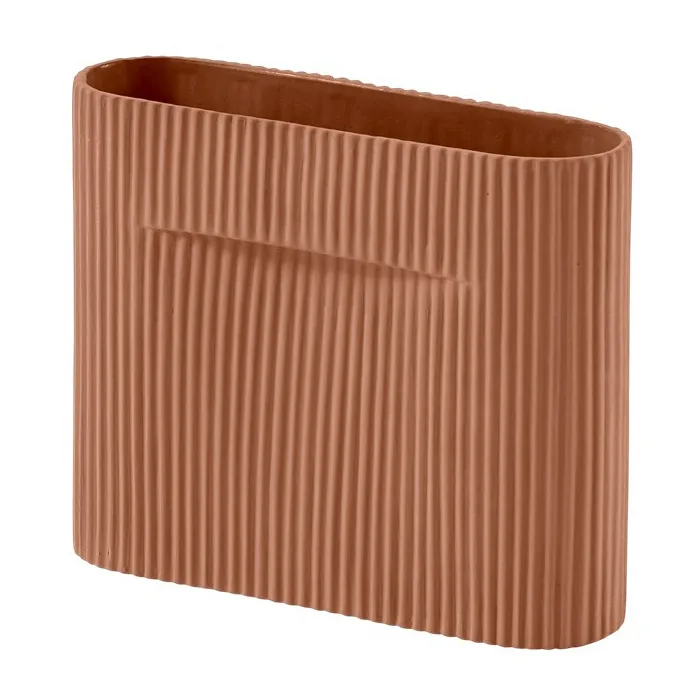 Vase Ridge 16,5 cm, Terracotta Muuto