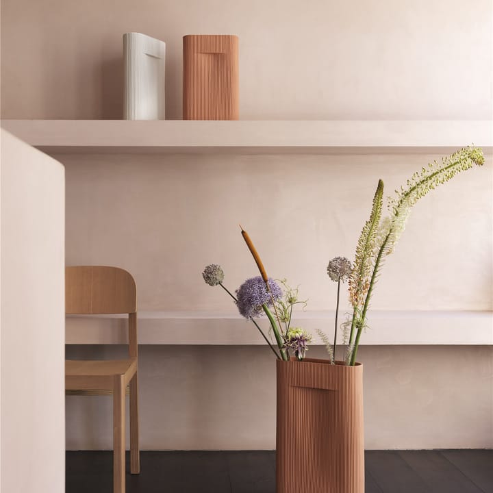 Vase Ridge 35cm, Terracotta Muuto