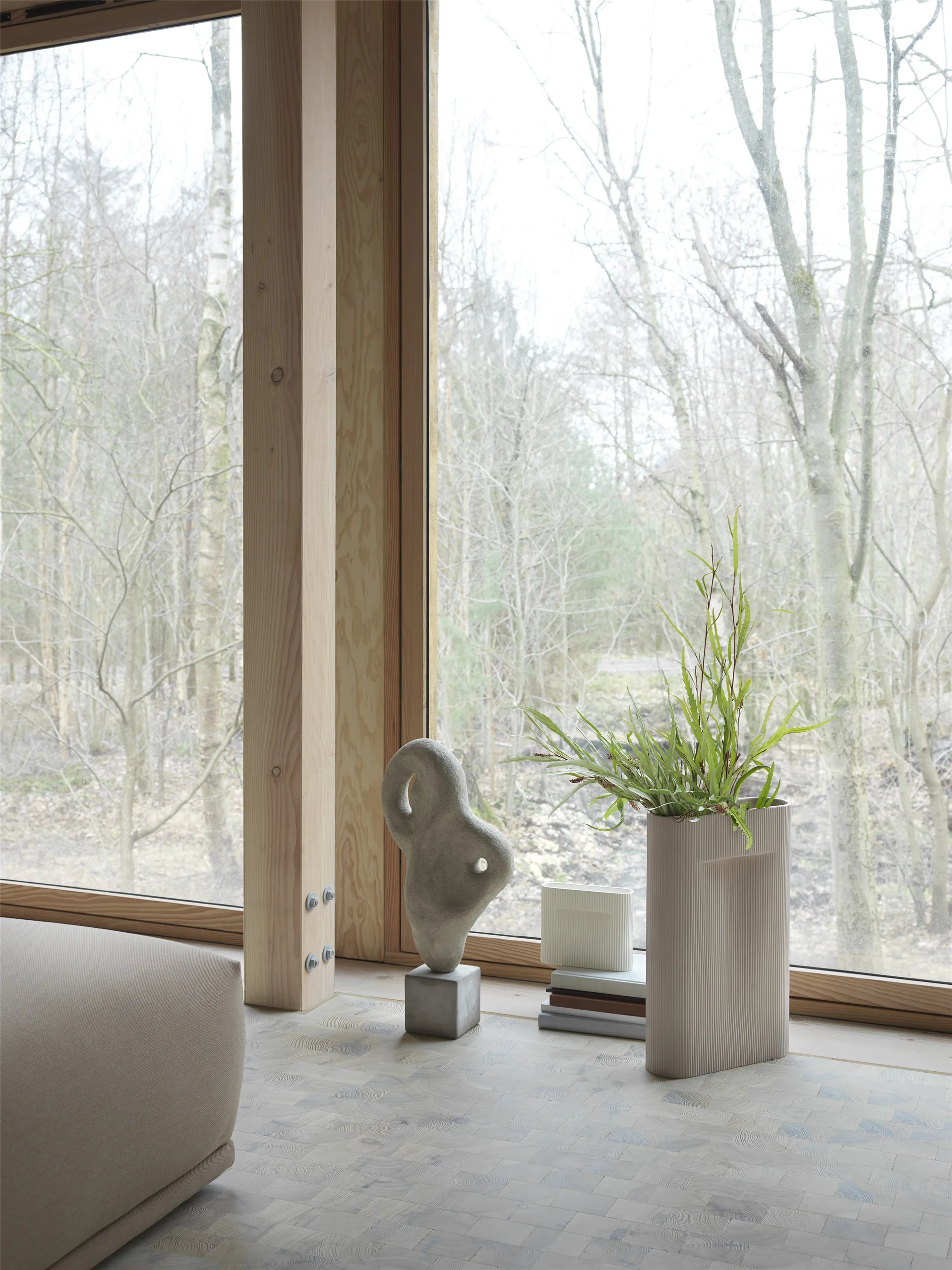 Vase Ridge 48,5cm, Beige Muuto