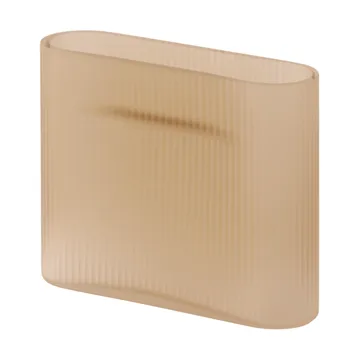 Vase Ridge vas verre gelé 16,5 cm - Orange clair - Muuto
