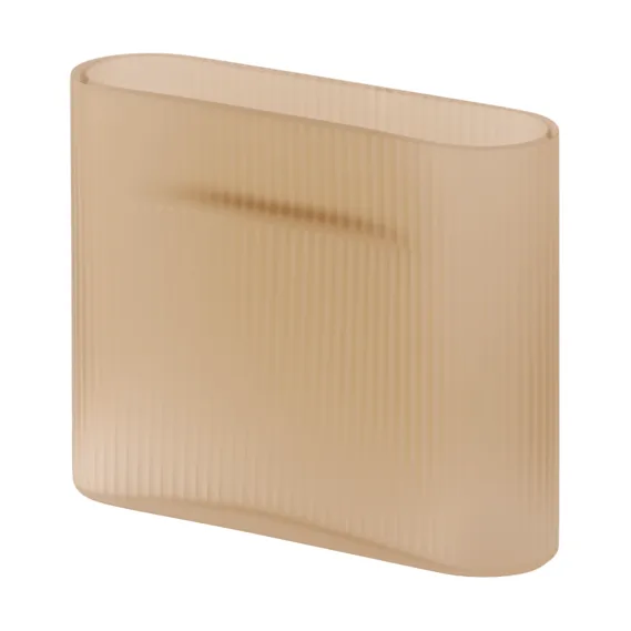 Vase Ridge vas verre gelé 16,5 cm - Orange clair - Muuto