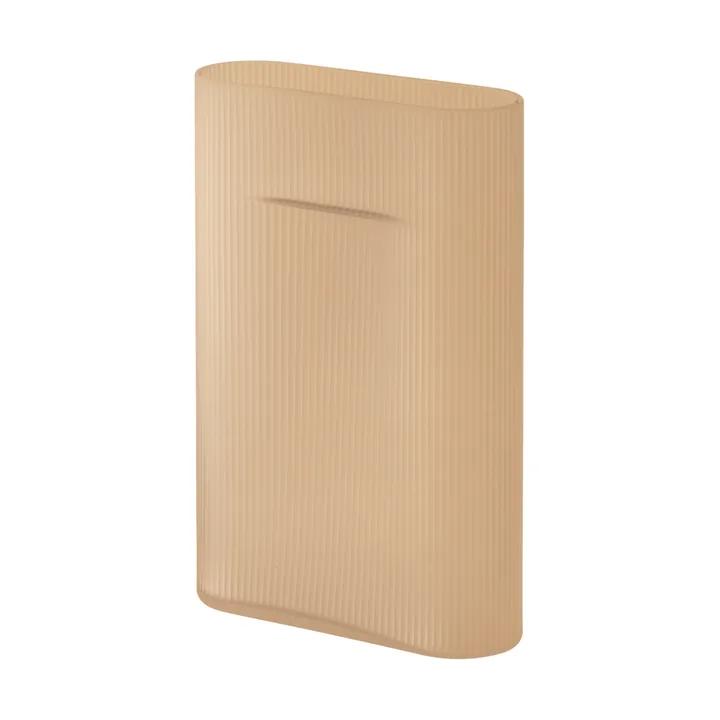 Vase Ridge vas verre gelé 35 cm - Orange clair - Muuto
