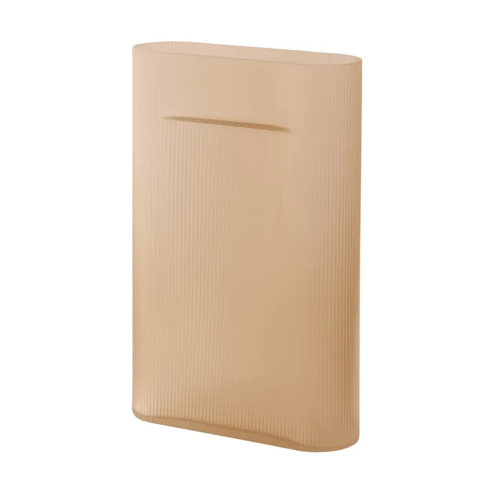 Vase Ridge vas verre gelé 48,5 cm - Orange clair - Muuto