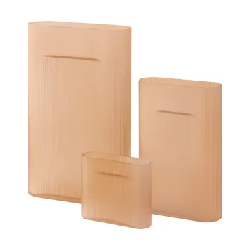 Vase Ridge vas verre gelé 48,5 cm - Orange clair - Muuto