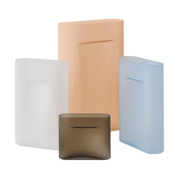 Vase Ridge vas verre gelé 48,5 cm - Orange clair - Muuto