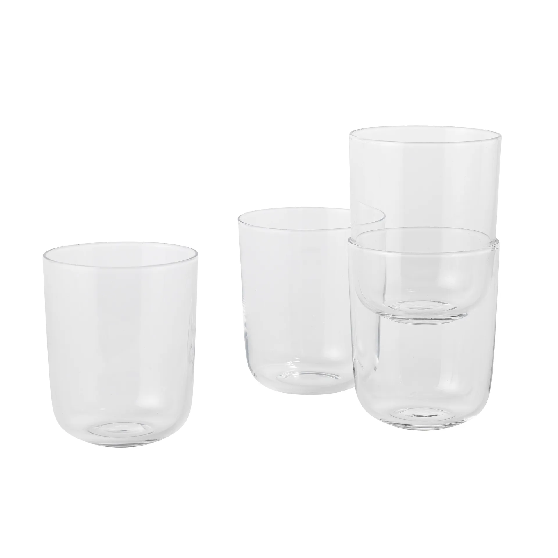 Verre Corky haut, lot de 4, transparent Muuto