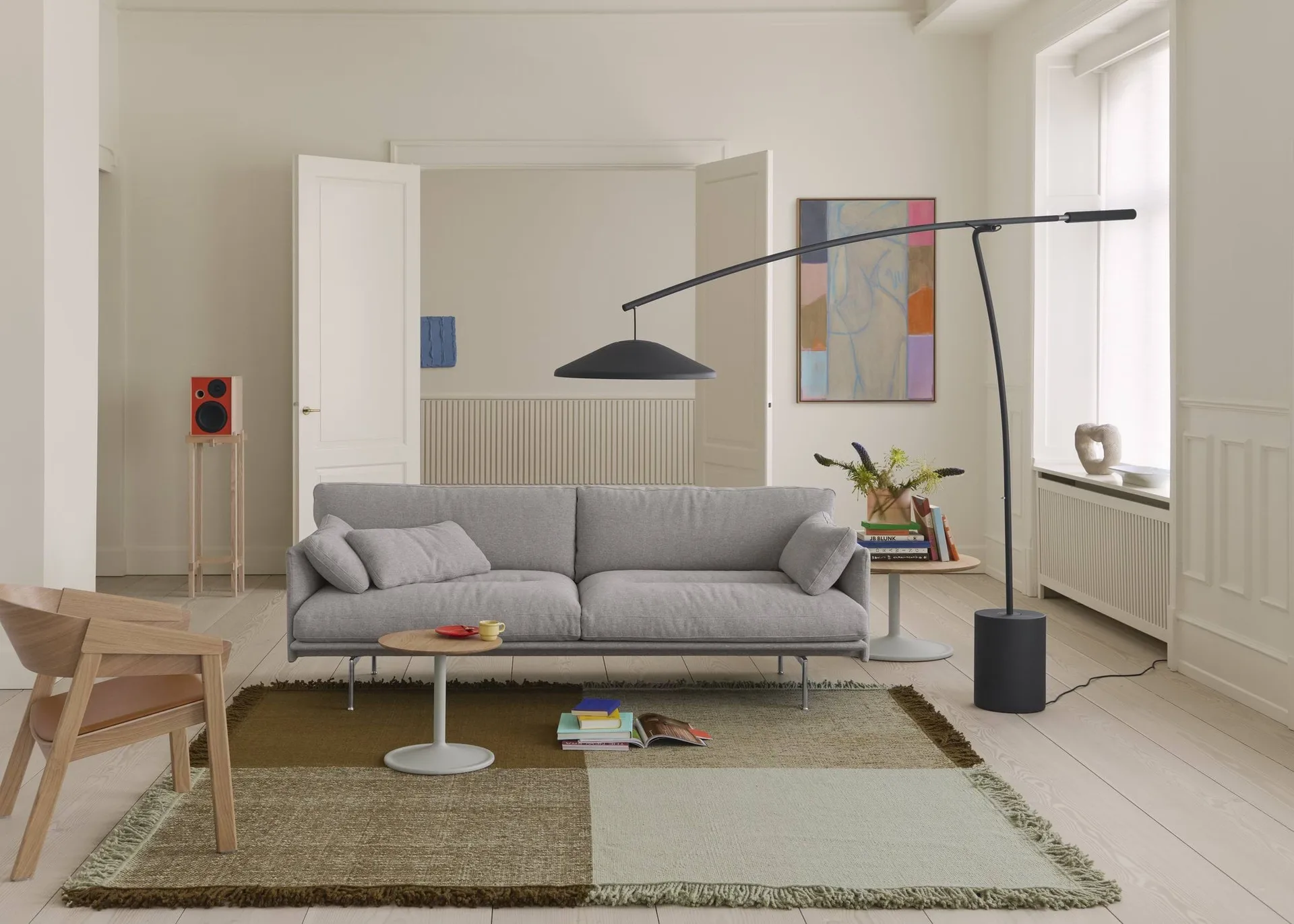 Verso tapis en laine, Gris cool-brun foncé, 258x258 cm Muuto