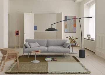 Verso tapis en laine - Gris cool-brun foncé, 258x258 cm - Muuto