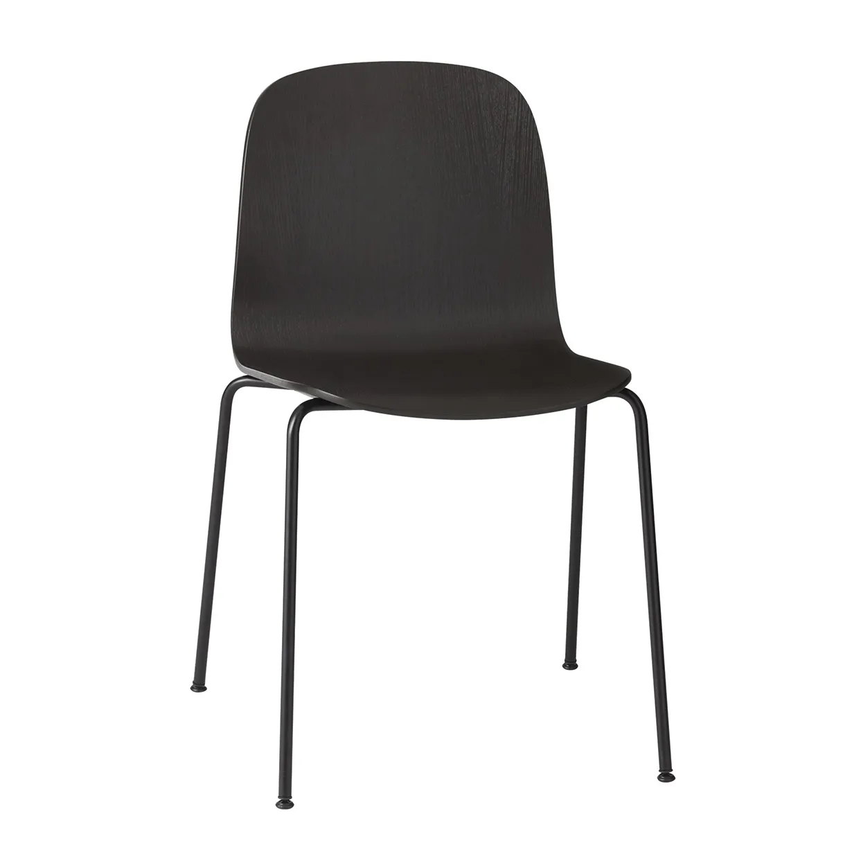 Visu Chair base en acier, Noir-noir Muuto