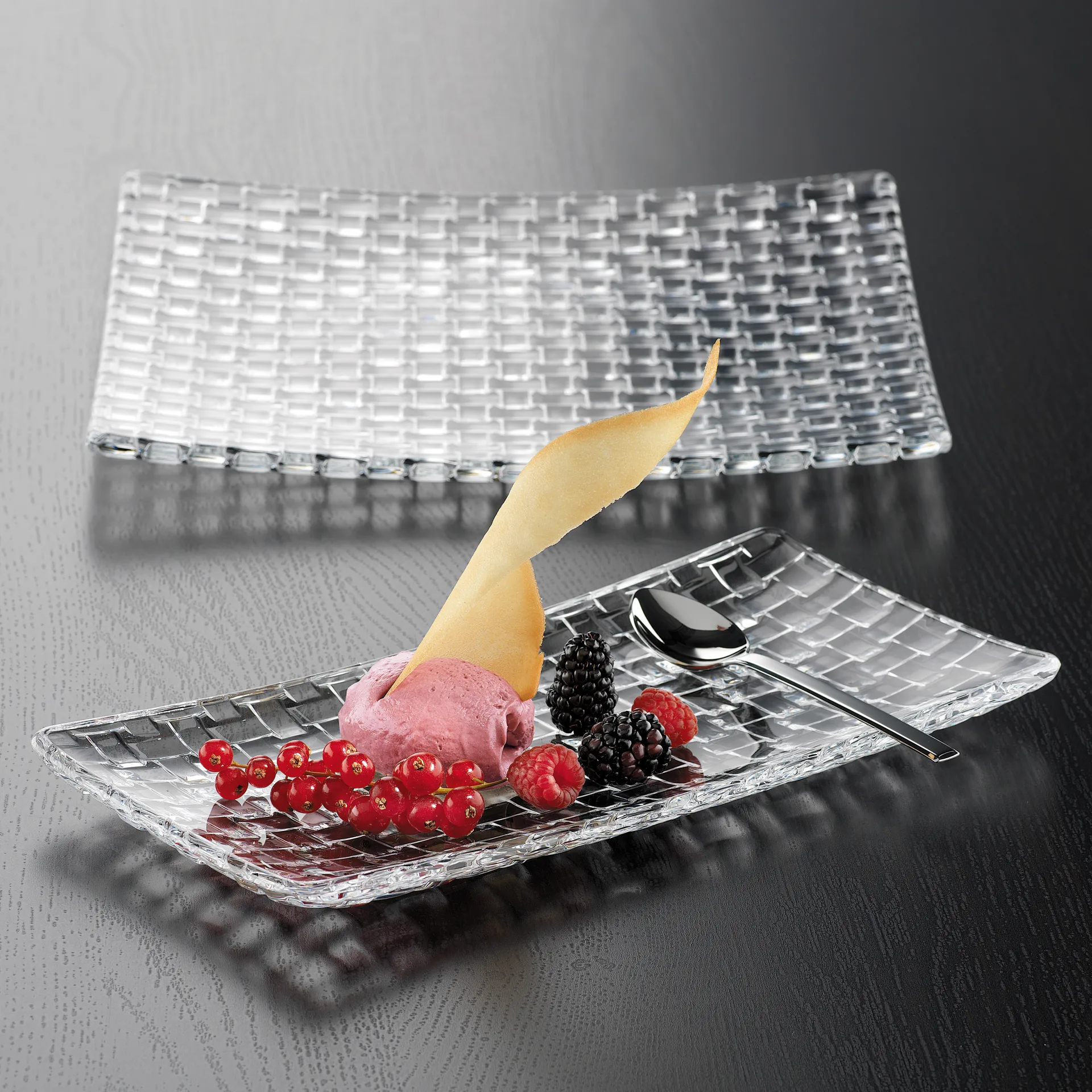 Assiette Bossa Nova 28x28 cm, Transparent Nachtmann