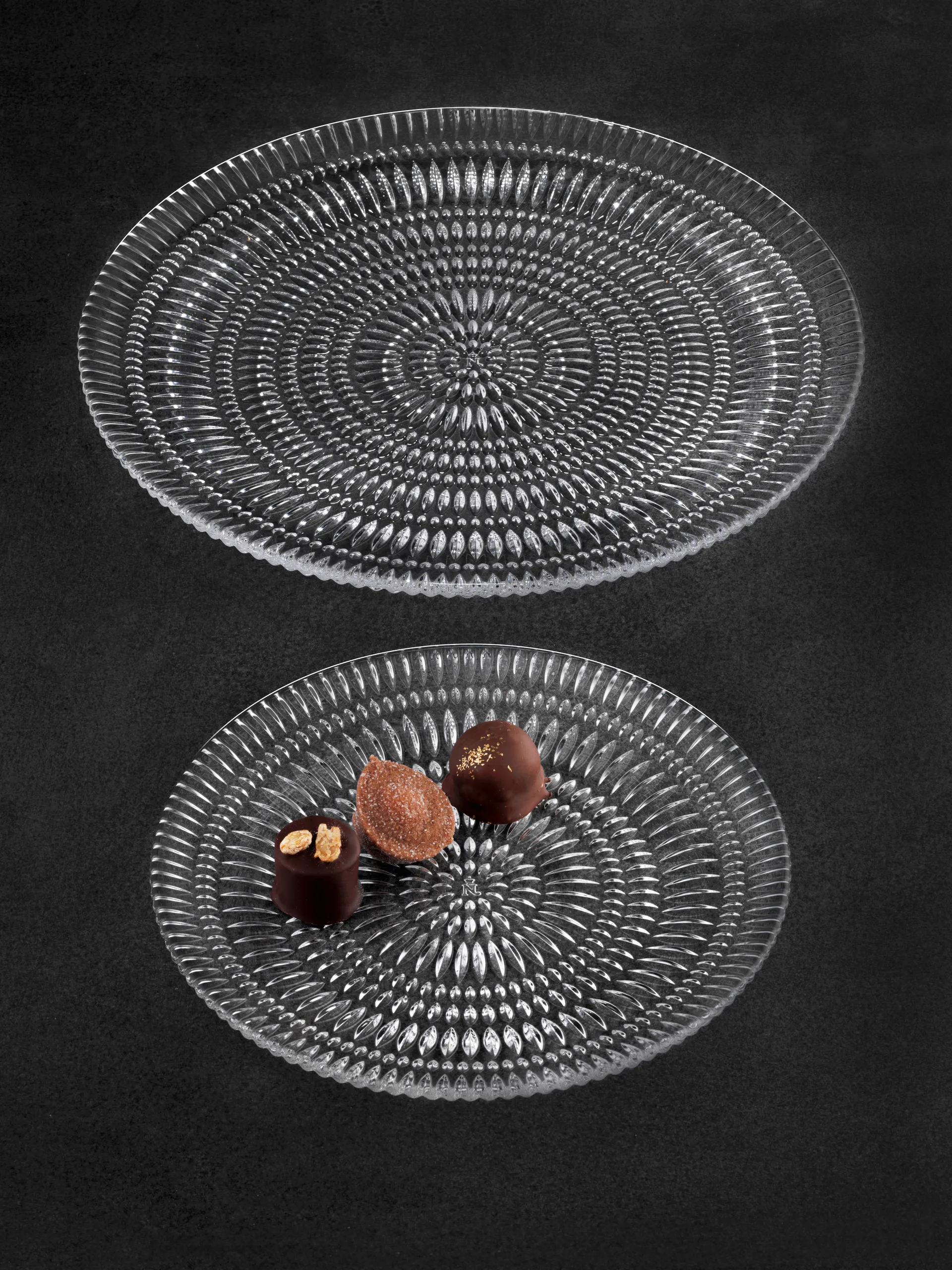 Assiette Ethno, Lot de 2 verre en cristal, Ø23 cm Nachtmann