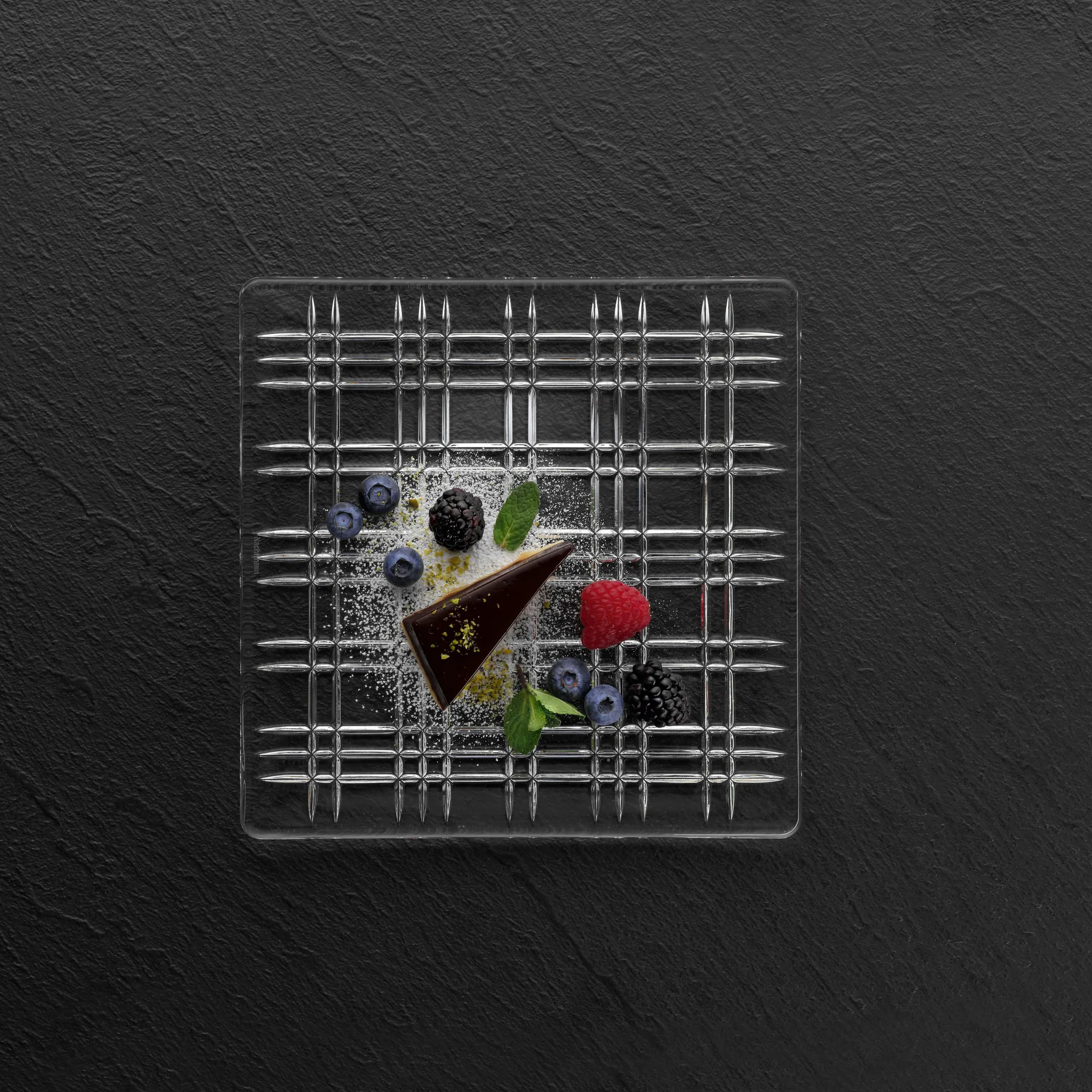 Assiette Square 21 x 21 cm, transparent Nachtmann