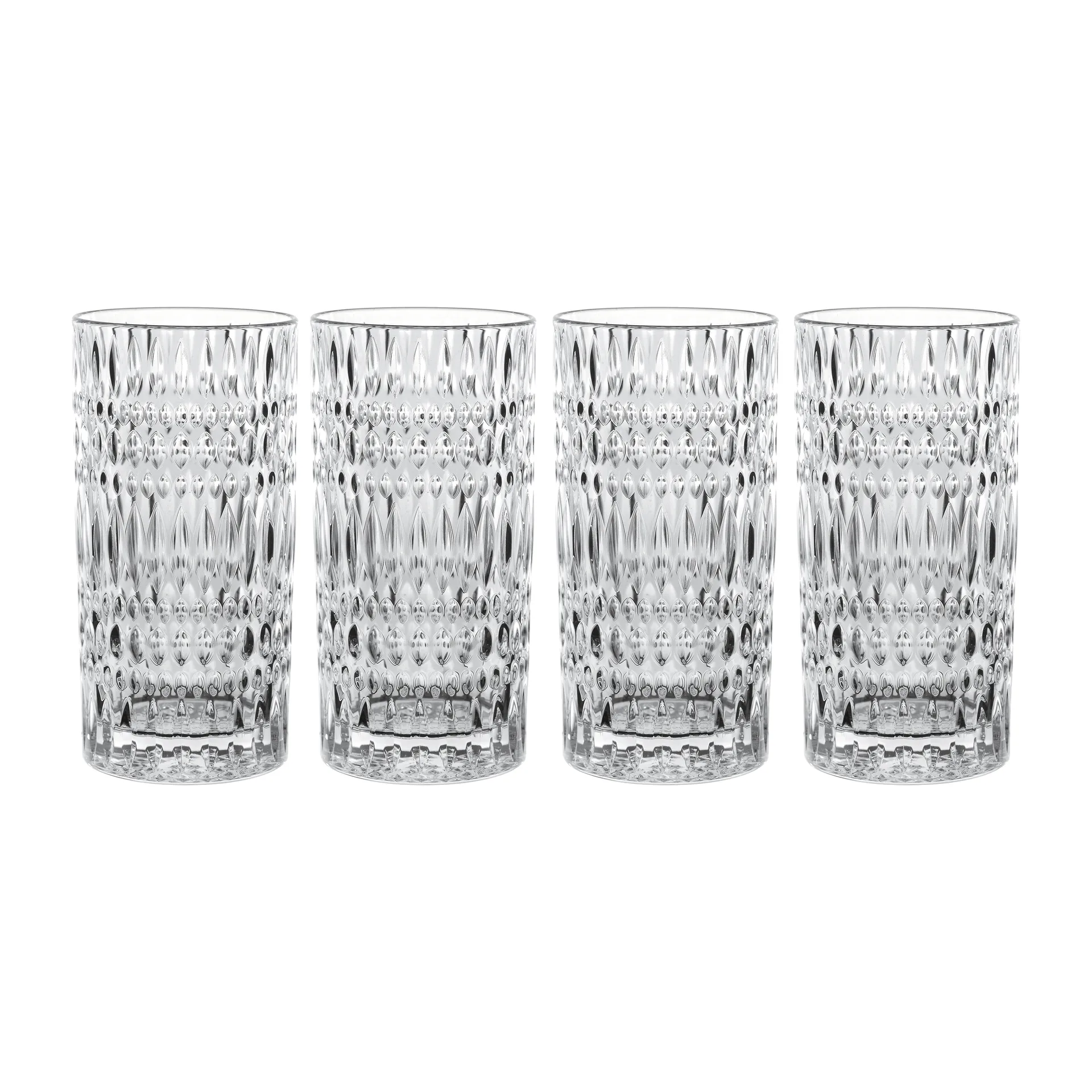 Ethno longdrinksVerre 43,4 cl Lot de 4, Transparent Nachtmann