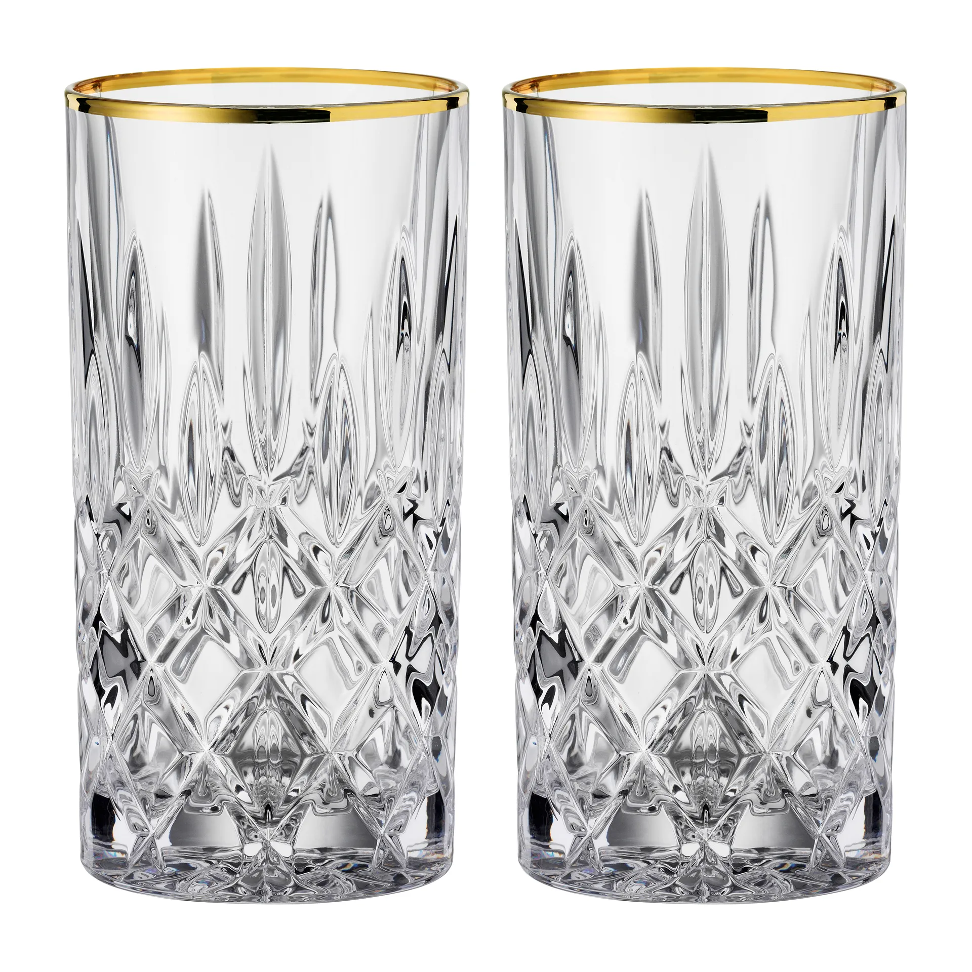 Noblesse Gold longdrinksVerre 37,5 cl Lot de 2, Transparent Nachtmann