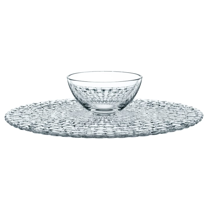 Plat à gâteau/chip and dip Bossa Nova, Transparent Nachtmann