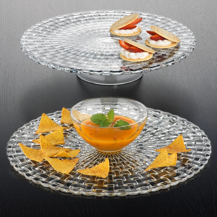 Plat à gâteau/chip and dip Bossa Nova, Transparent Nachtmann