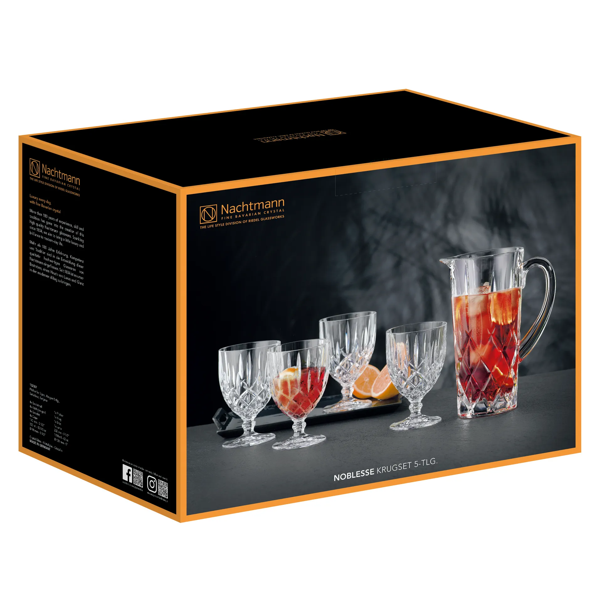 Set pichet et 4 verres Noblesse, Transparent Nachtmann