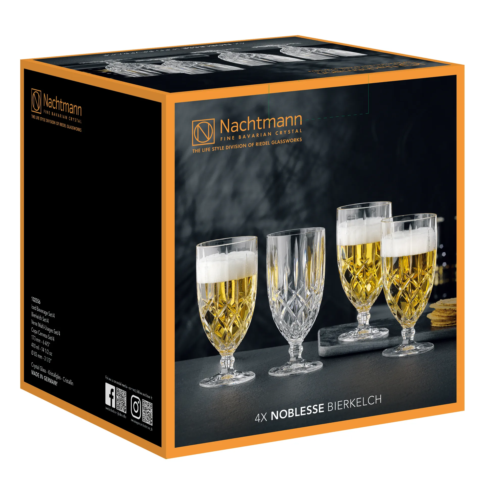 Verre à bière Noblesse 42,5 cl Lot de 4, Transparent Nachtmann