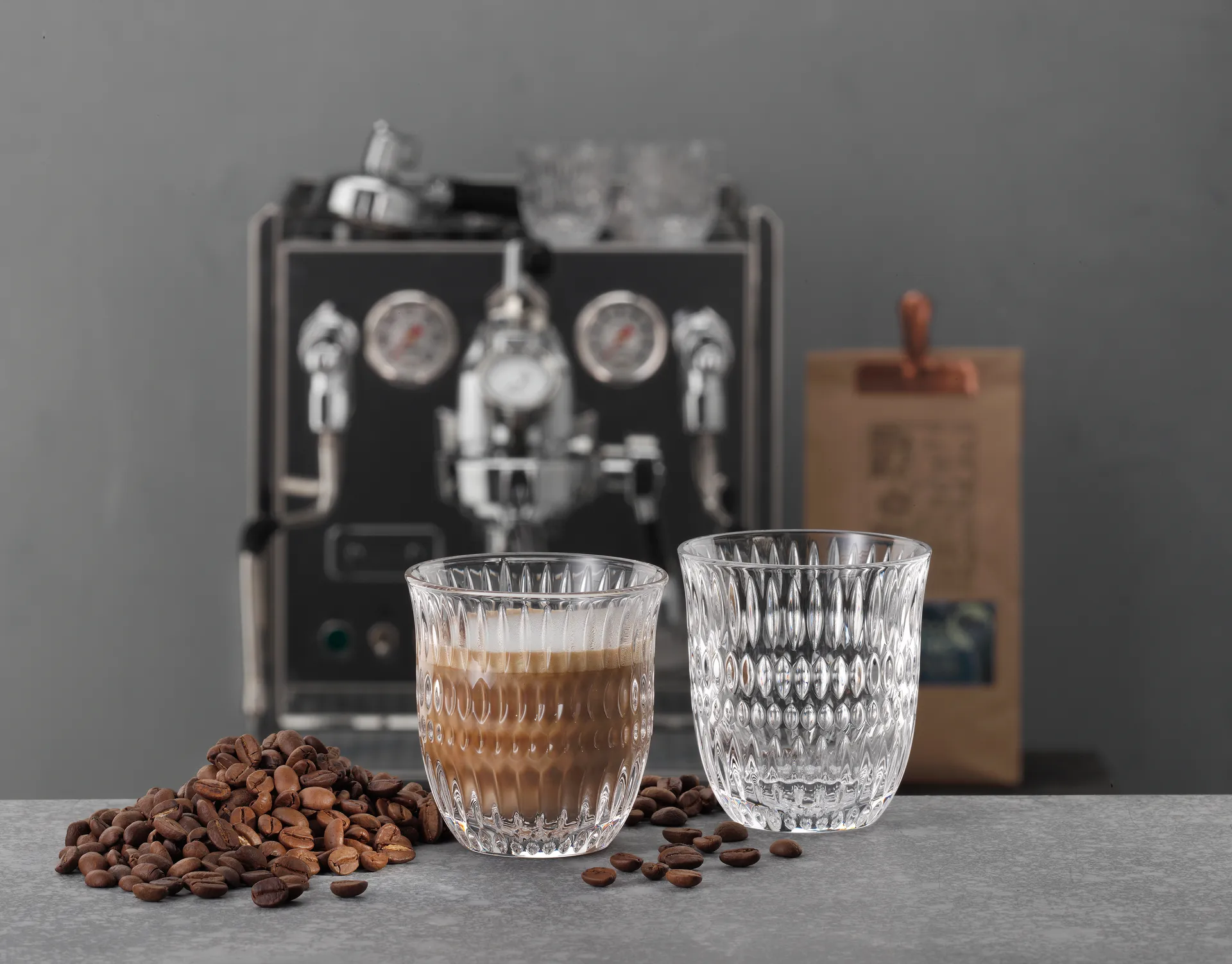 Verres Ethno Barista Cappucino 23,4 cl lot de 2, Clear Nachtmann