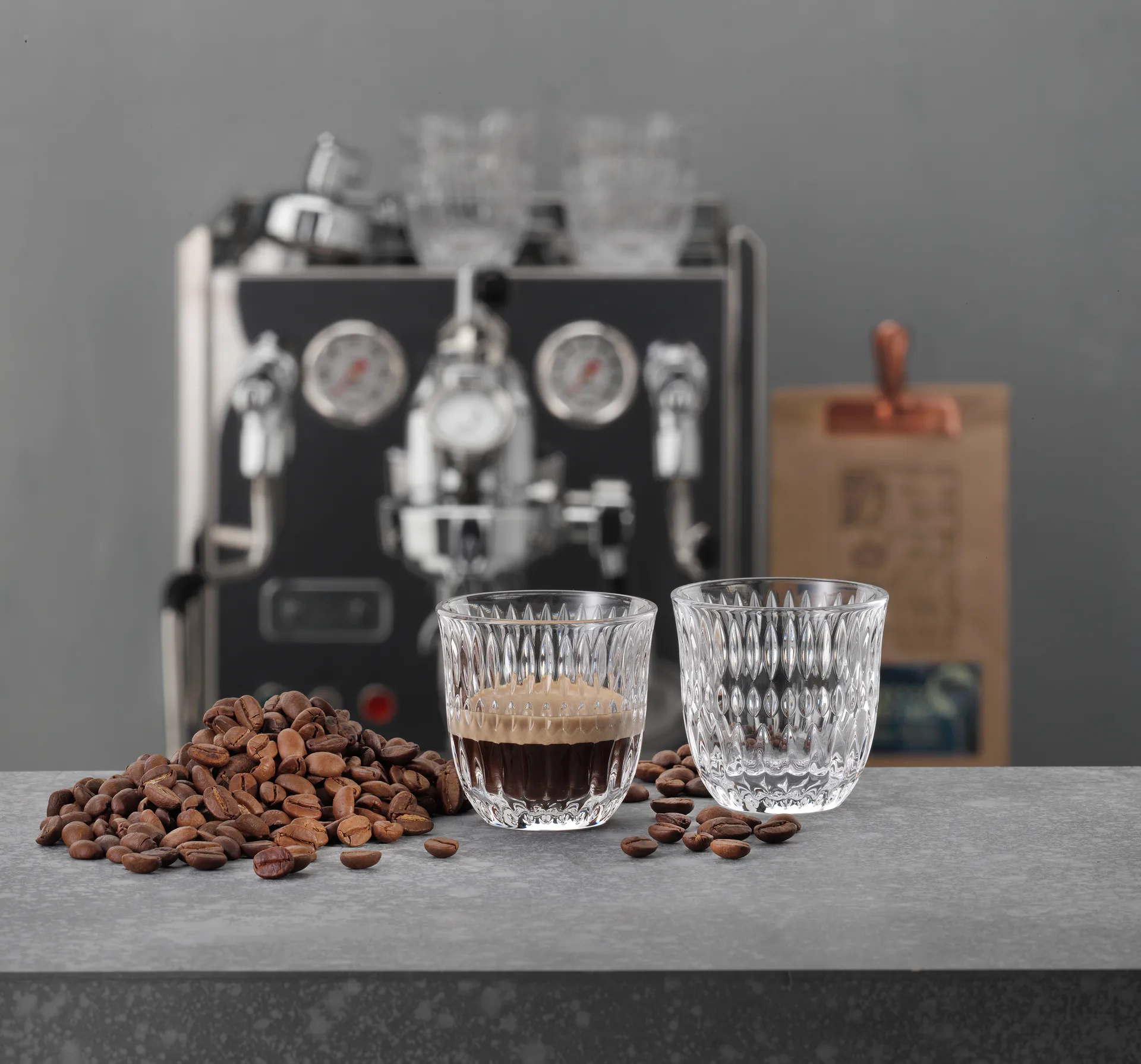 Verres Ethno Barista Espresso 9 cl lot de 2, Clear Nachtmann