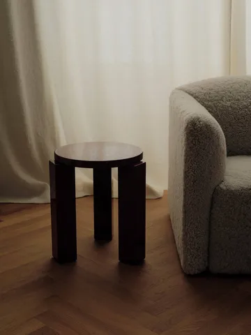 Atlas tabouret rond - Burgundy, Ø36x44 cm - New Works