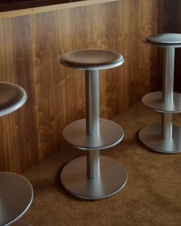 Coupe tabouret de bar - Acier inoxydable, 76 cm - New Works