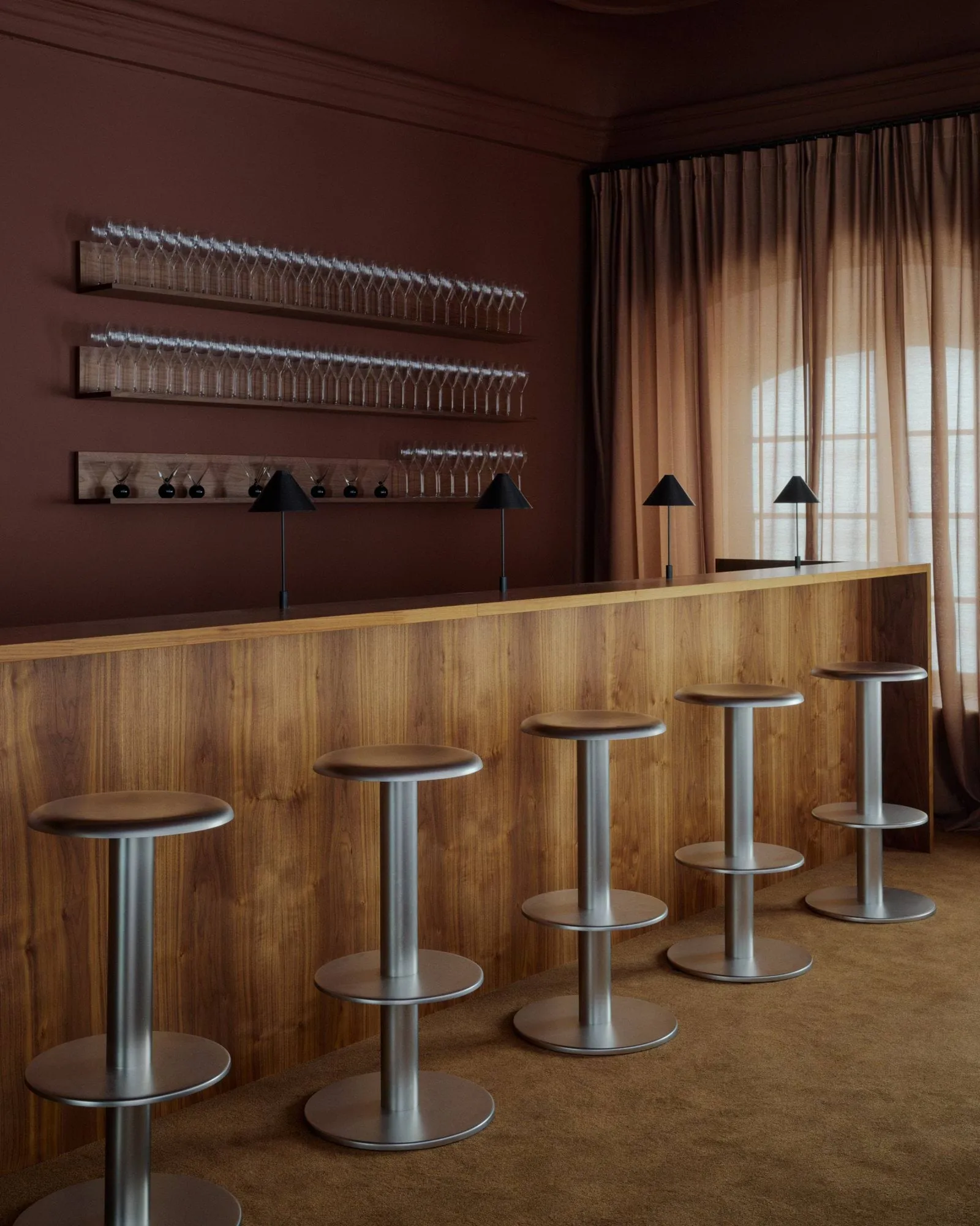 Coupe tabouret de bar, Acier inoxydable, 76 cm New Works