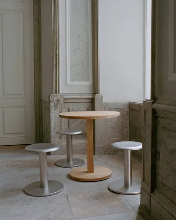 Coupe tabouret rond - Acier inoxydable, Ø40x46 cm - New Works
