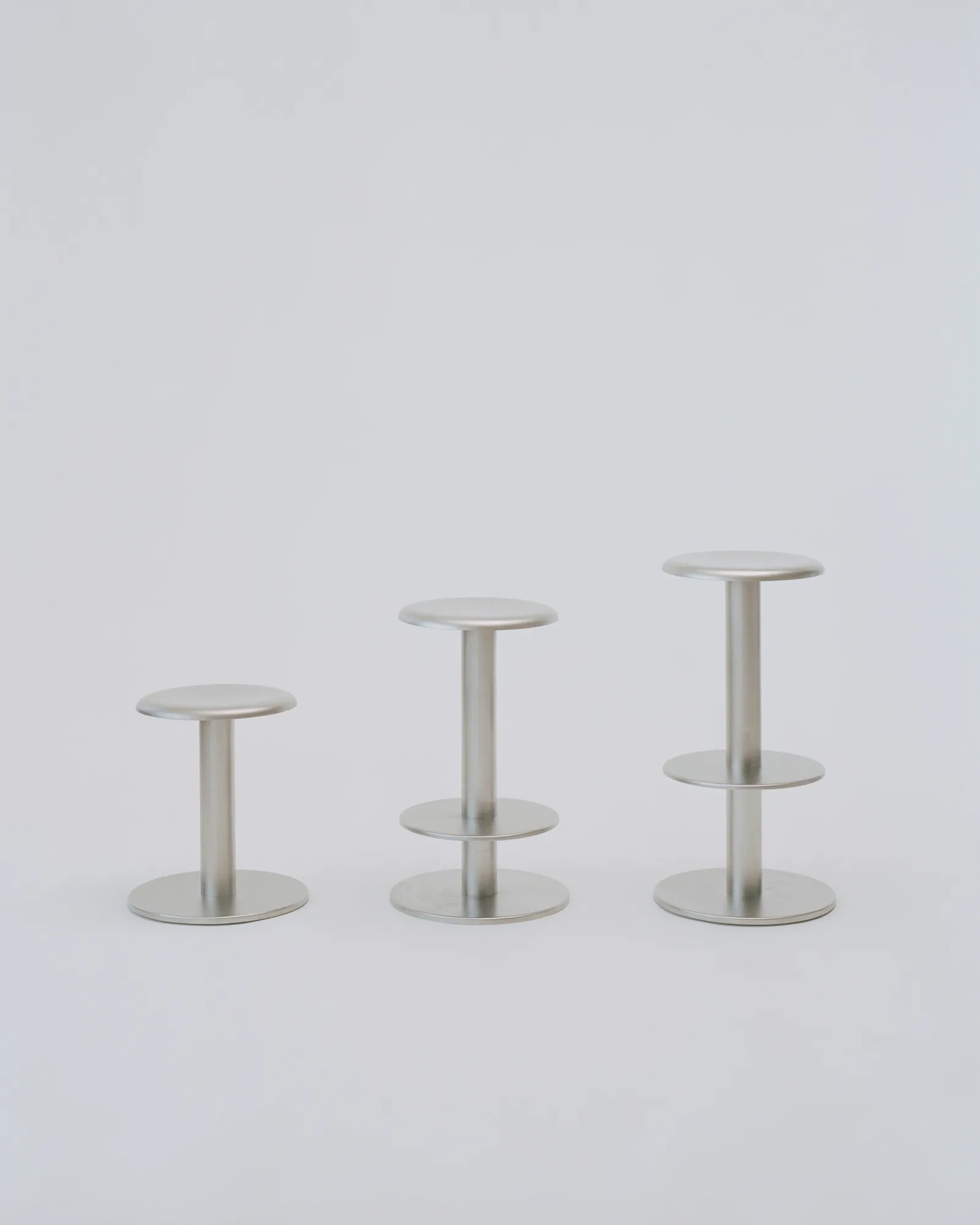Coupe tabouret rond, Acier inoxydable, Ø40x46 cm New Works
