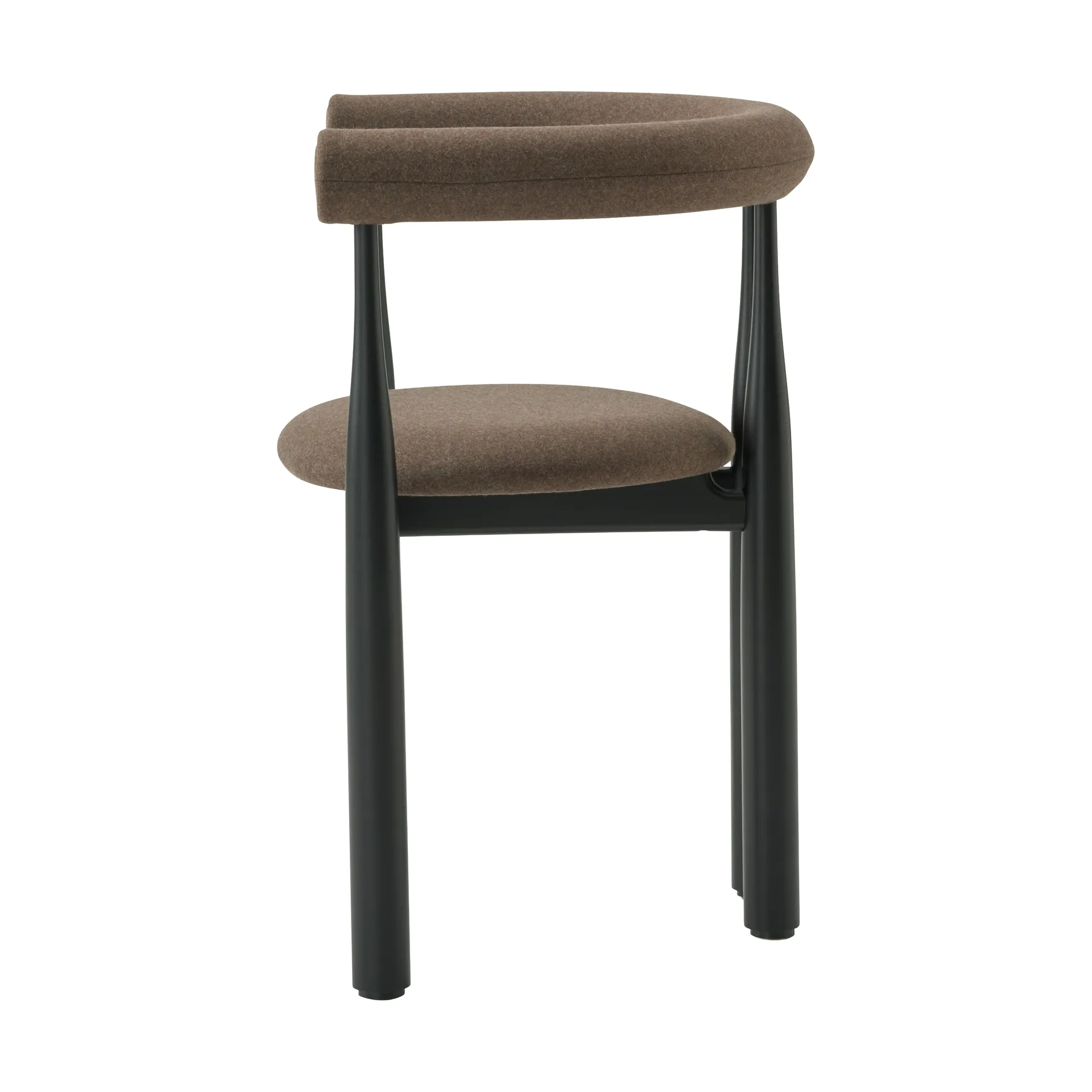 Fauteuil Bukowski tapissé, Black, Wooly Plus 1007 New Works