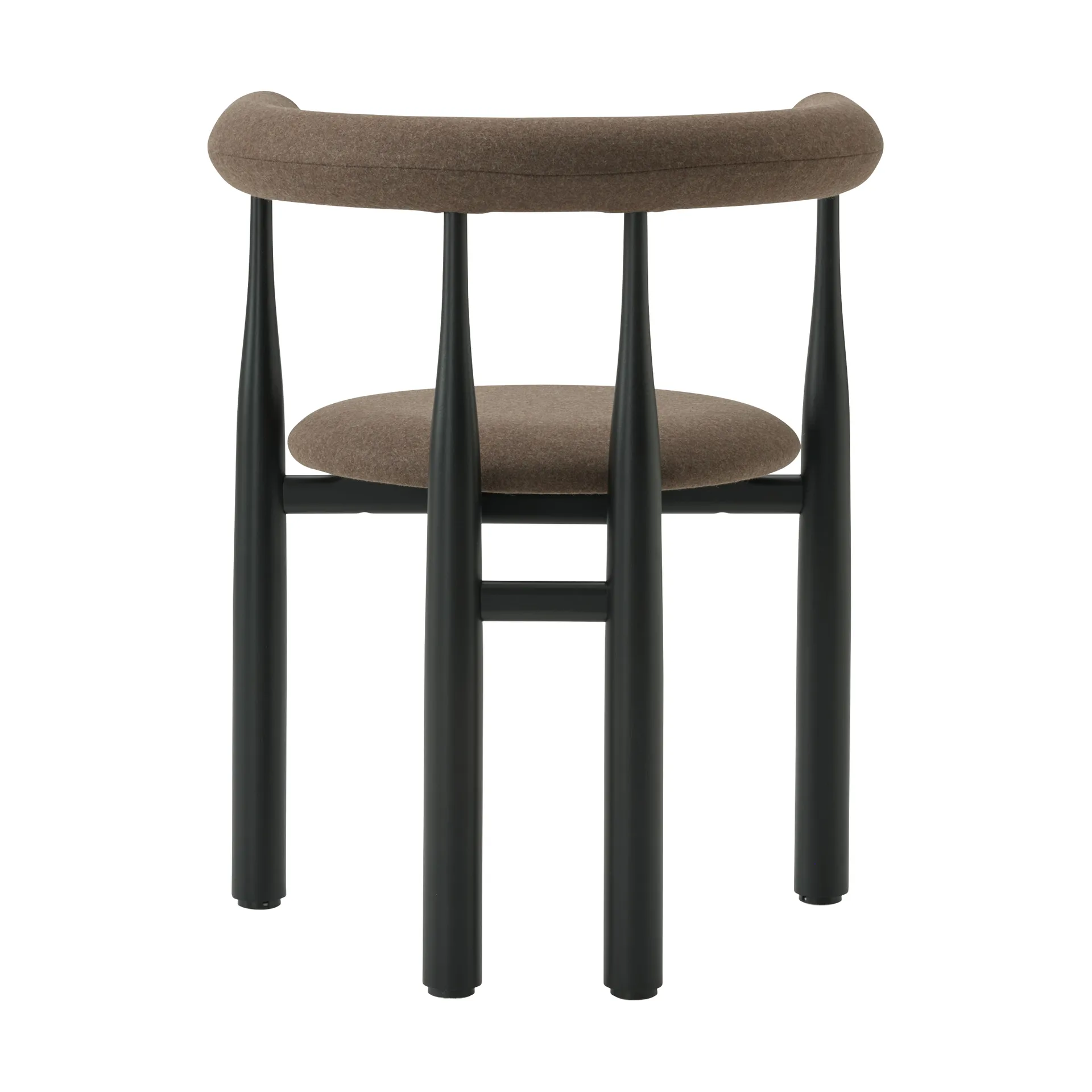 Fauteuil Bukowski tapissé, Black, Wooly Plus 1007 New Works