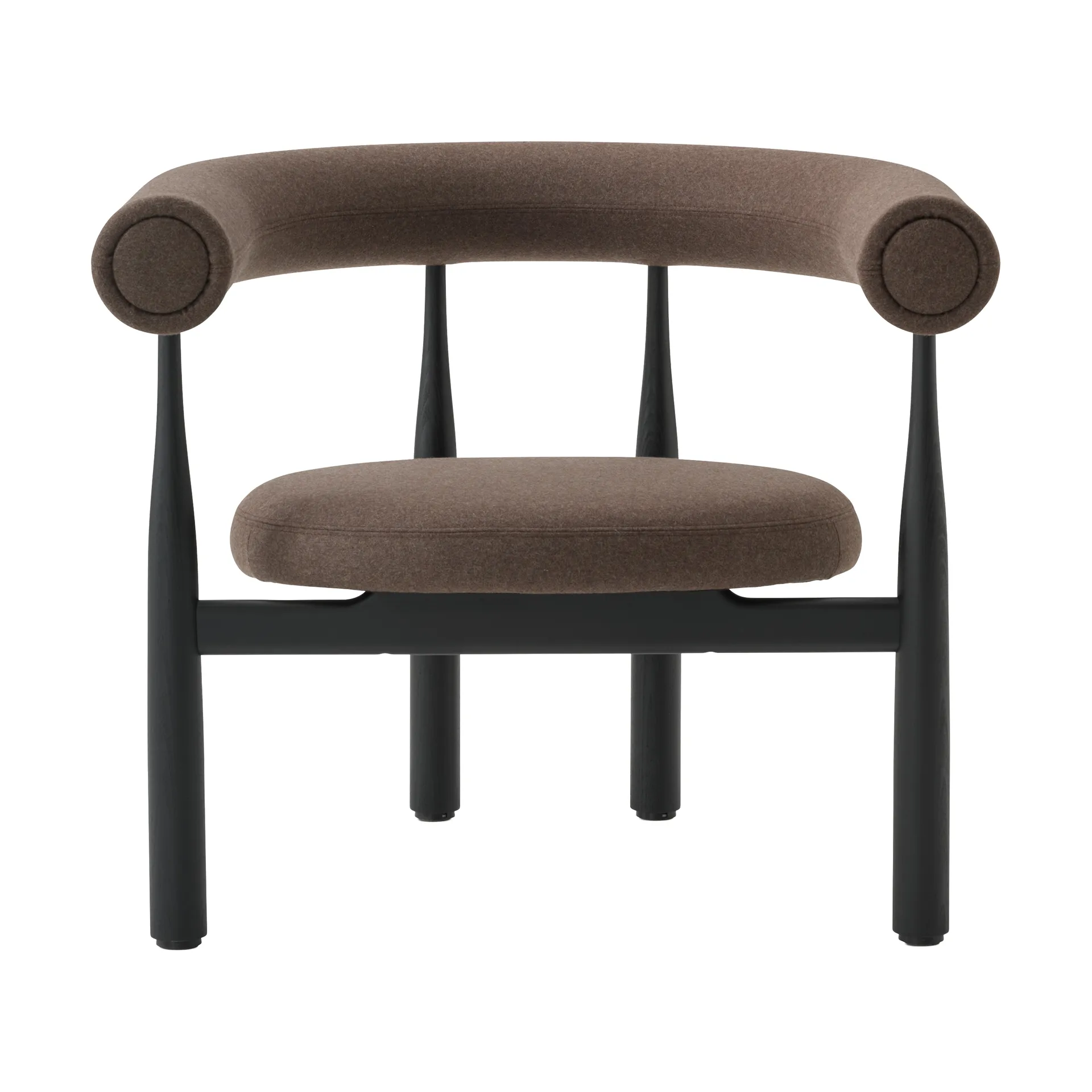 Fauteuil lounge Bukowski, Black, Wooly Plus 1007 New Works