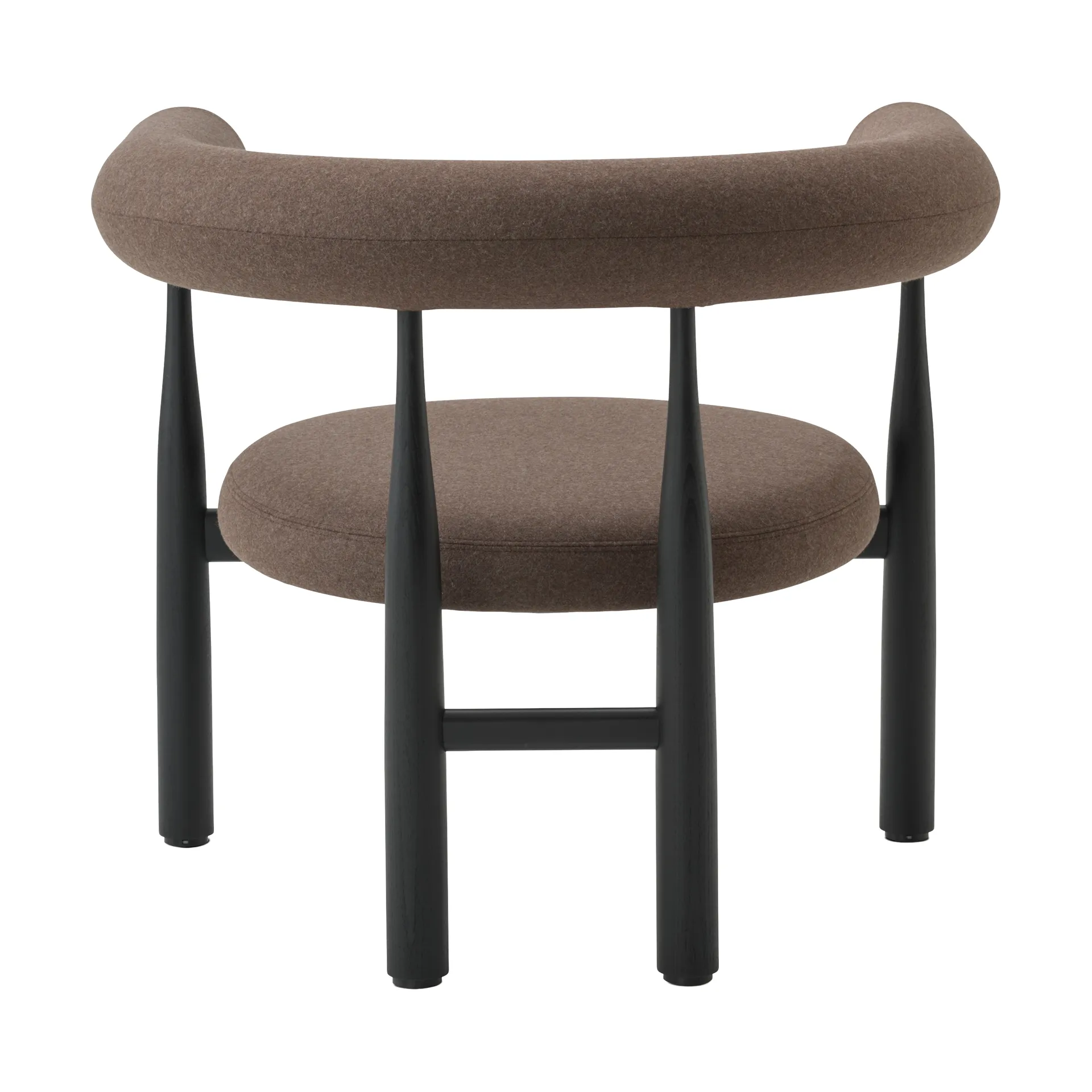 Fauteuil lounge Bukowski, Black, Wooly Plus 1007 New Works