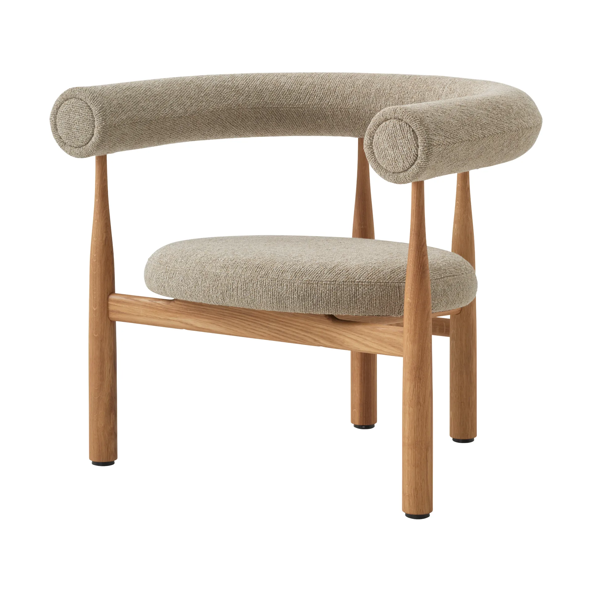 Fauteuil lounge Bukowski, Oak, Moss 16 New Works