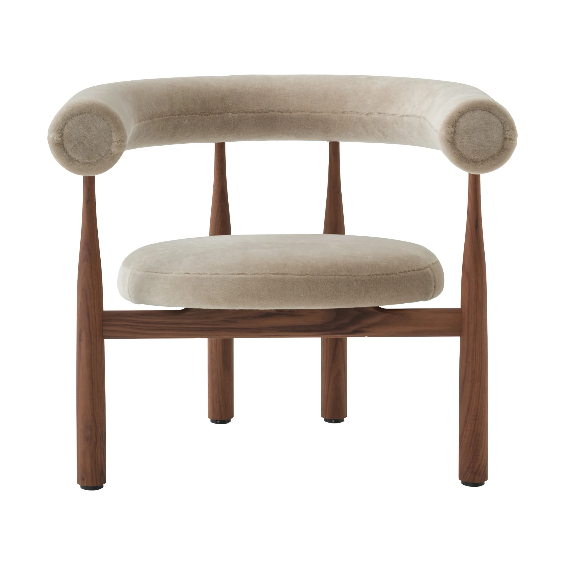 Fauteuil lounge Bukowski, Walnut, Rest 22 New Works