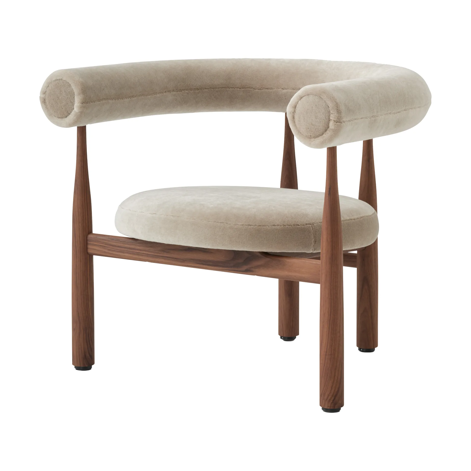 Fauteuil lounge Bukowski, Walnut, Rest 22 New Works