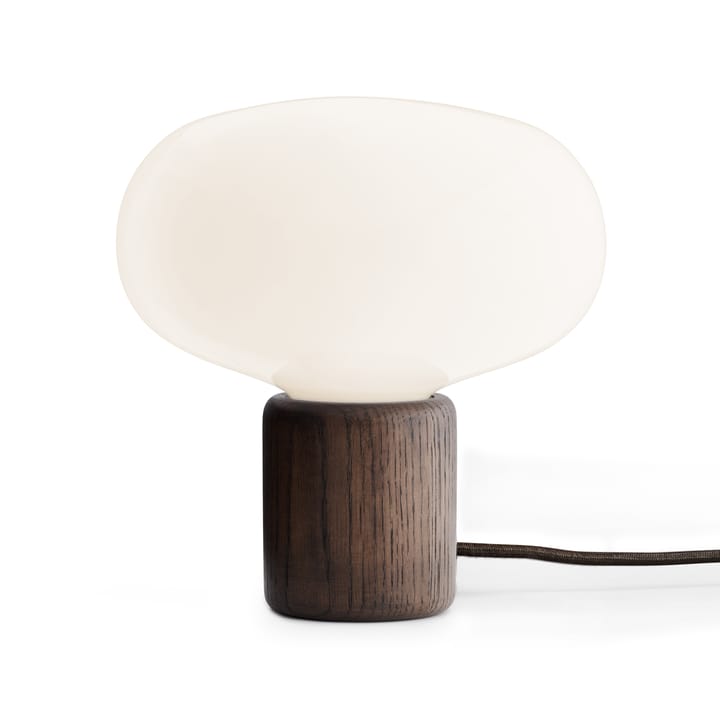 Lampe de table Karl-Johan - Smoked oak-white opal glass - New Works