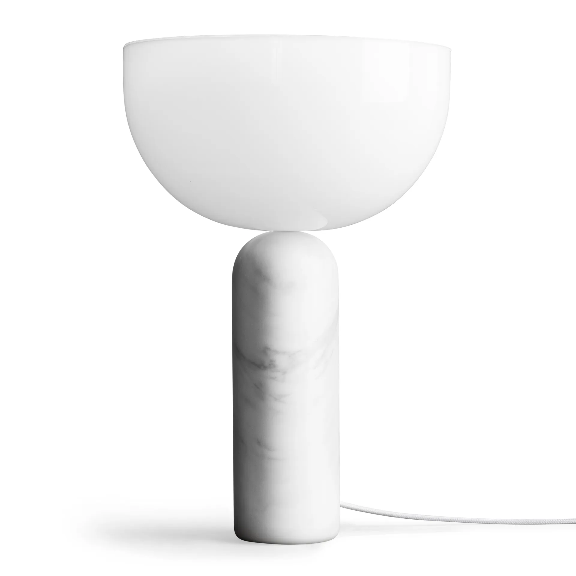 Lampe de table Kizu large, White marble New Works