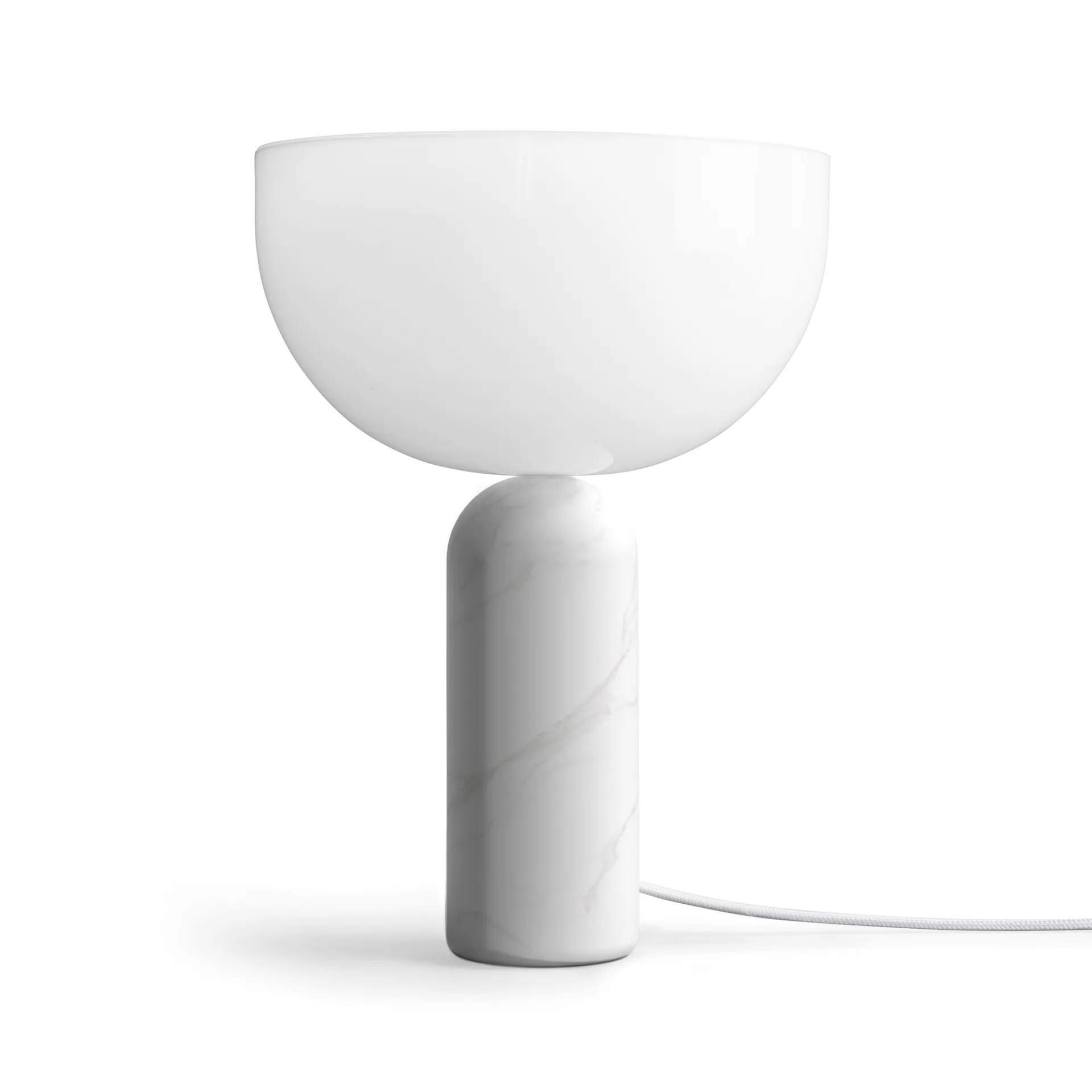 Lampe de table Kizu small, White marble New Works