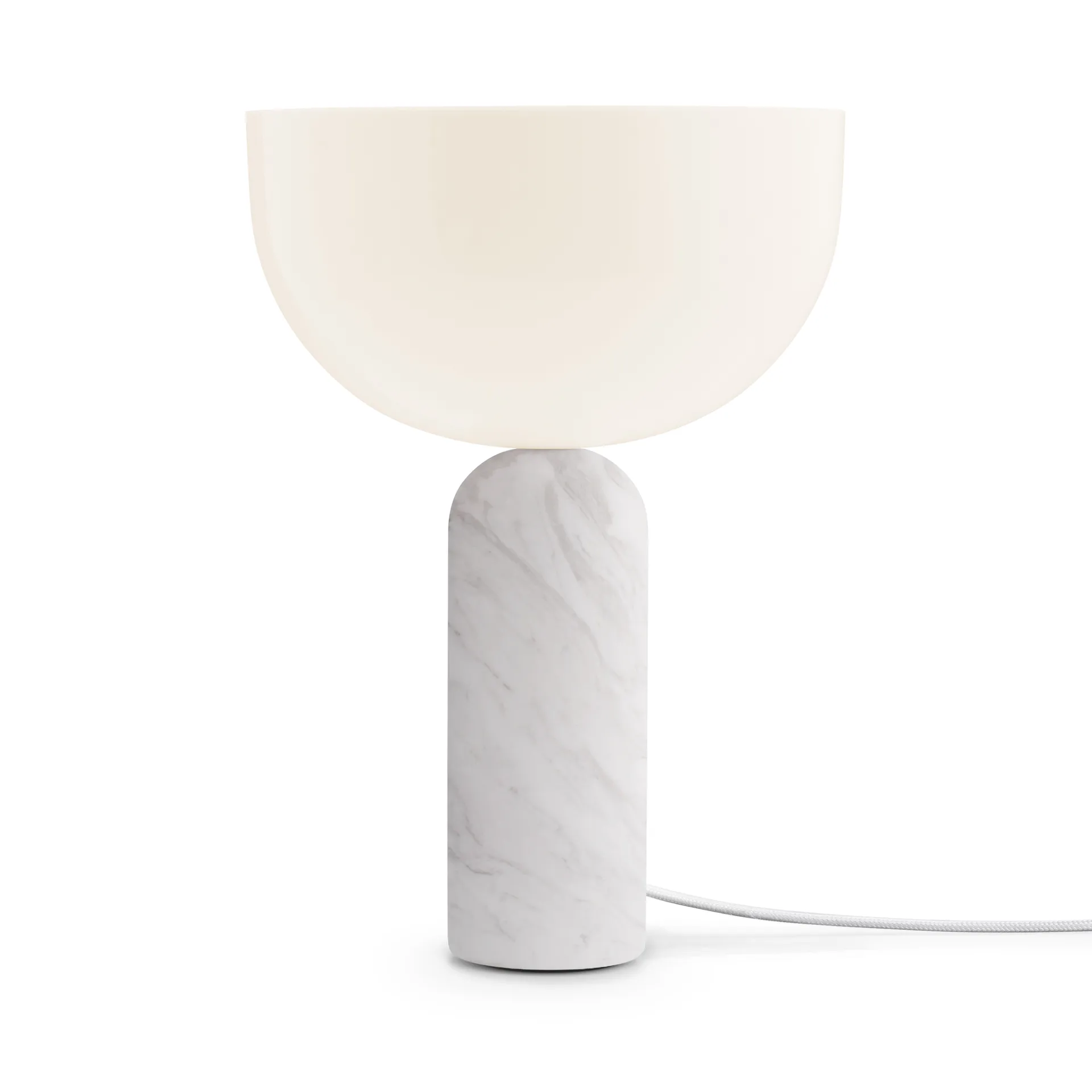 Lampe de table Kizu small, White marble New Works