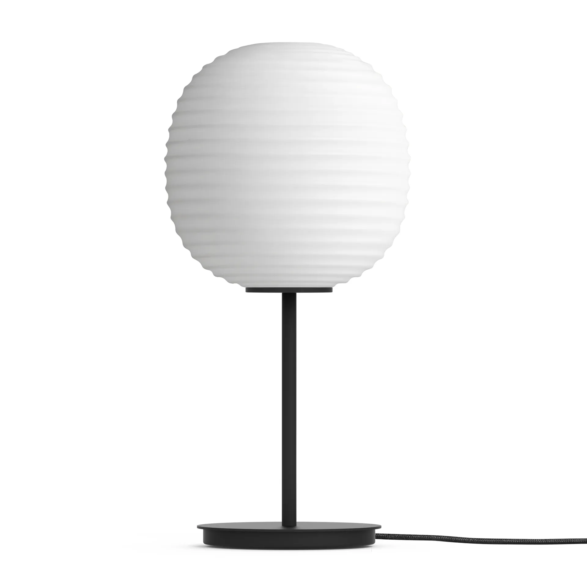 Lampe de table Lantern small, Frosted white opal glass New Works