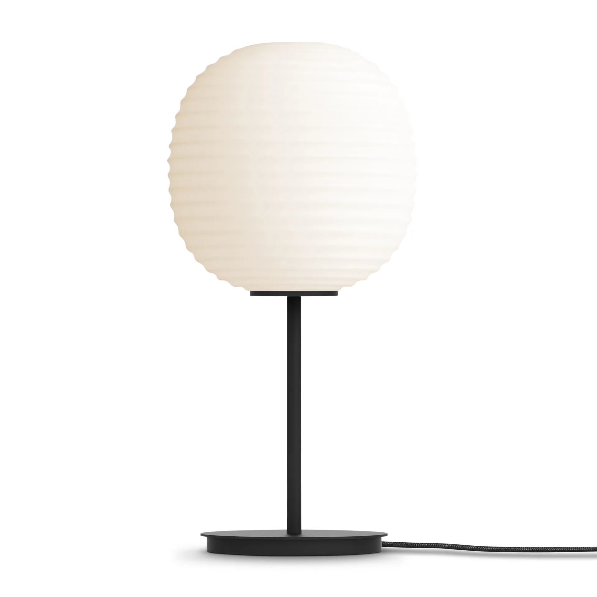 Lampe de table Lantern small, Frosted white opal glass New Works