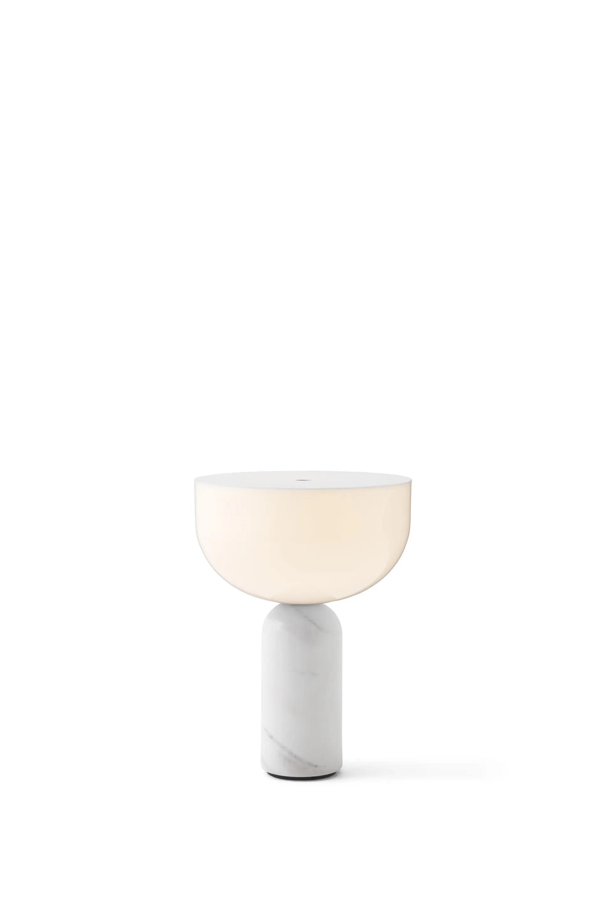 Lampe de table portable Kizu, White marble New Works