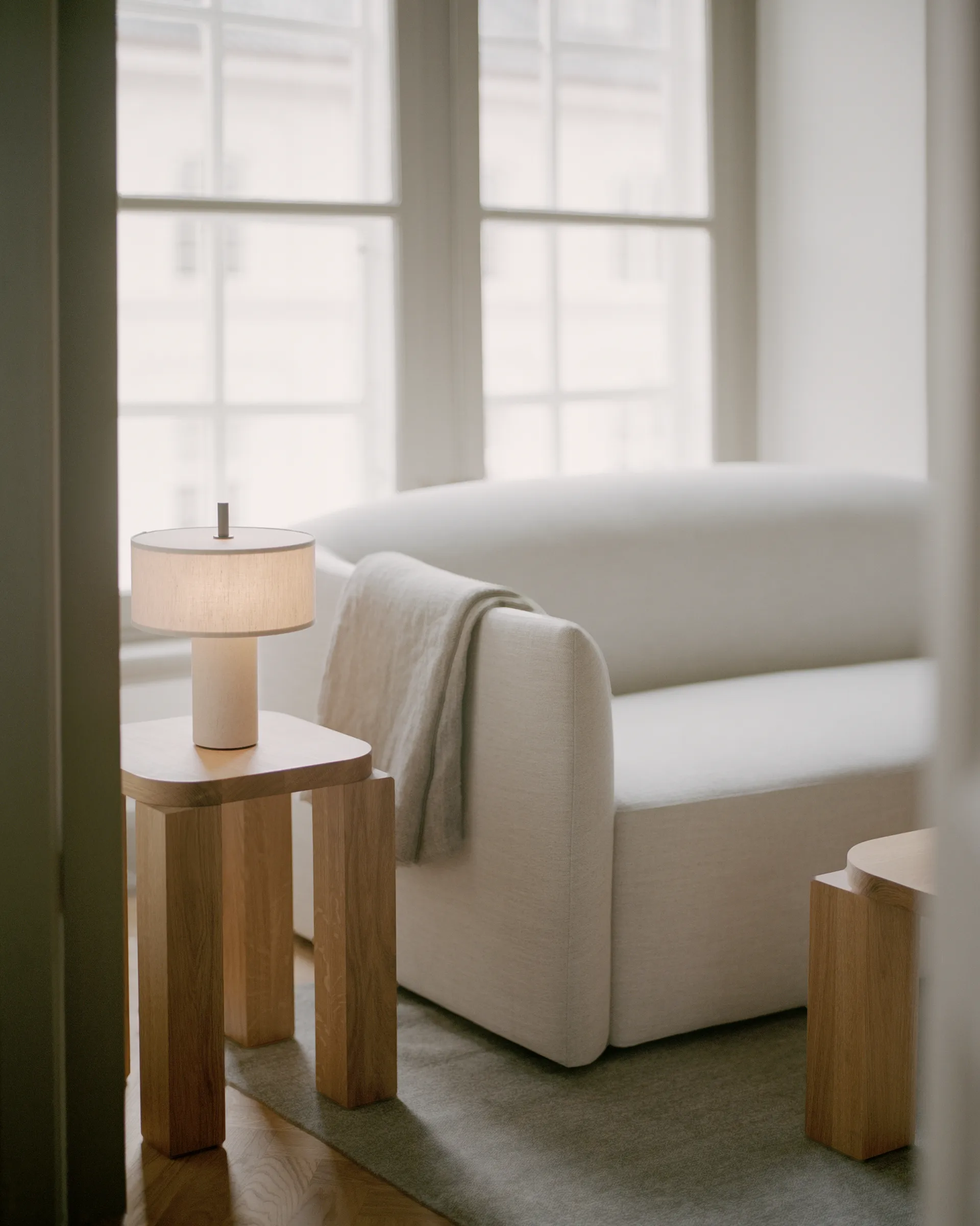 Lampe de table portable Margin, Beige New Works