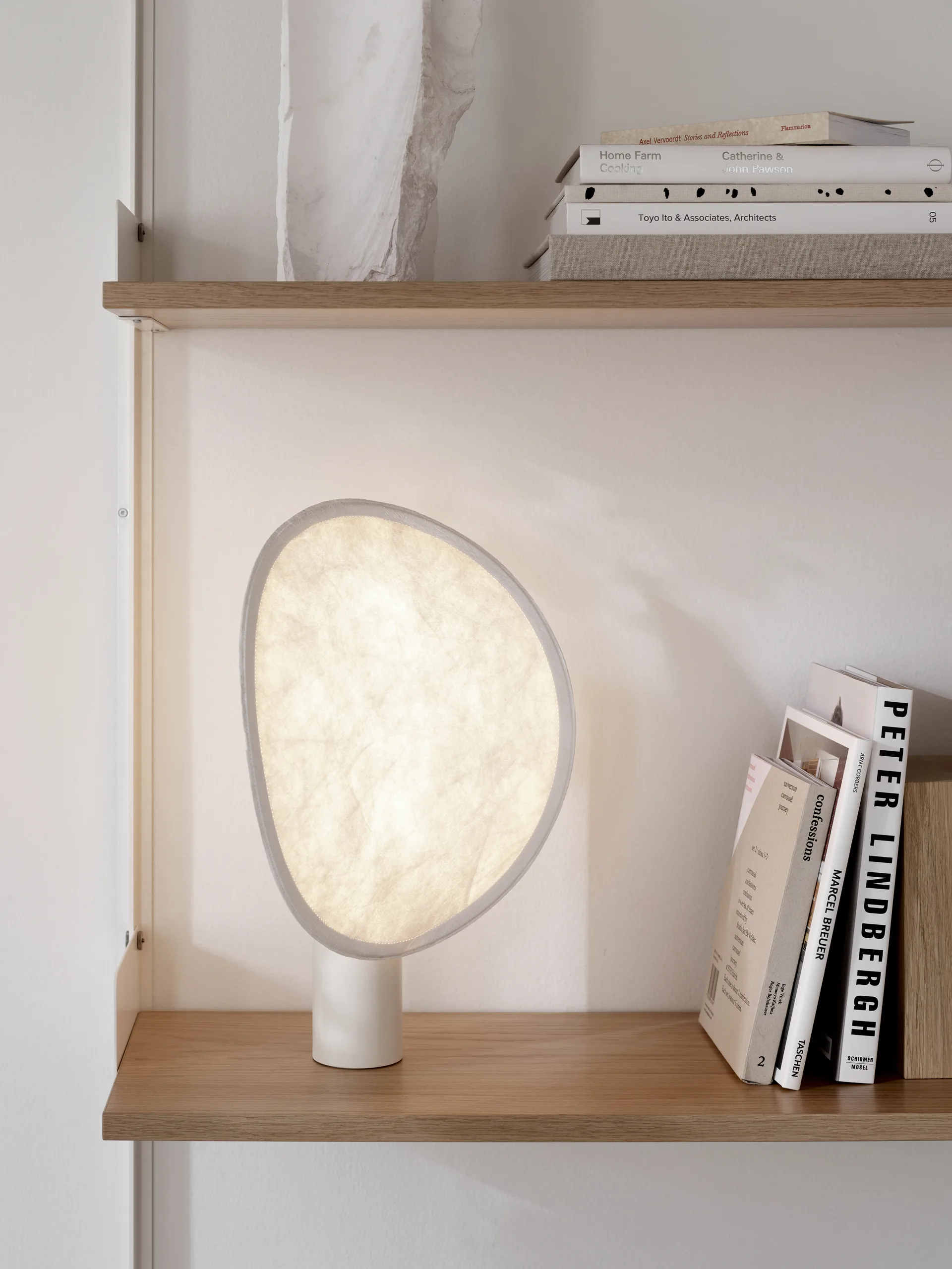 Lampe de table portable Tense 43 cm, Blanc New Works