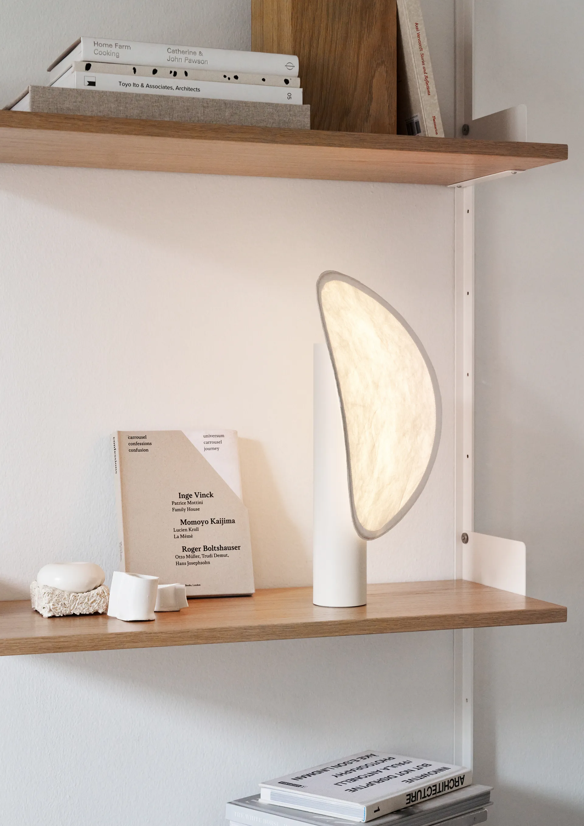 Lampe de table portable Tense 43 cm, Blanc New Works