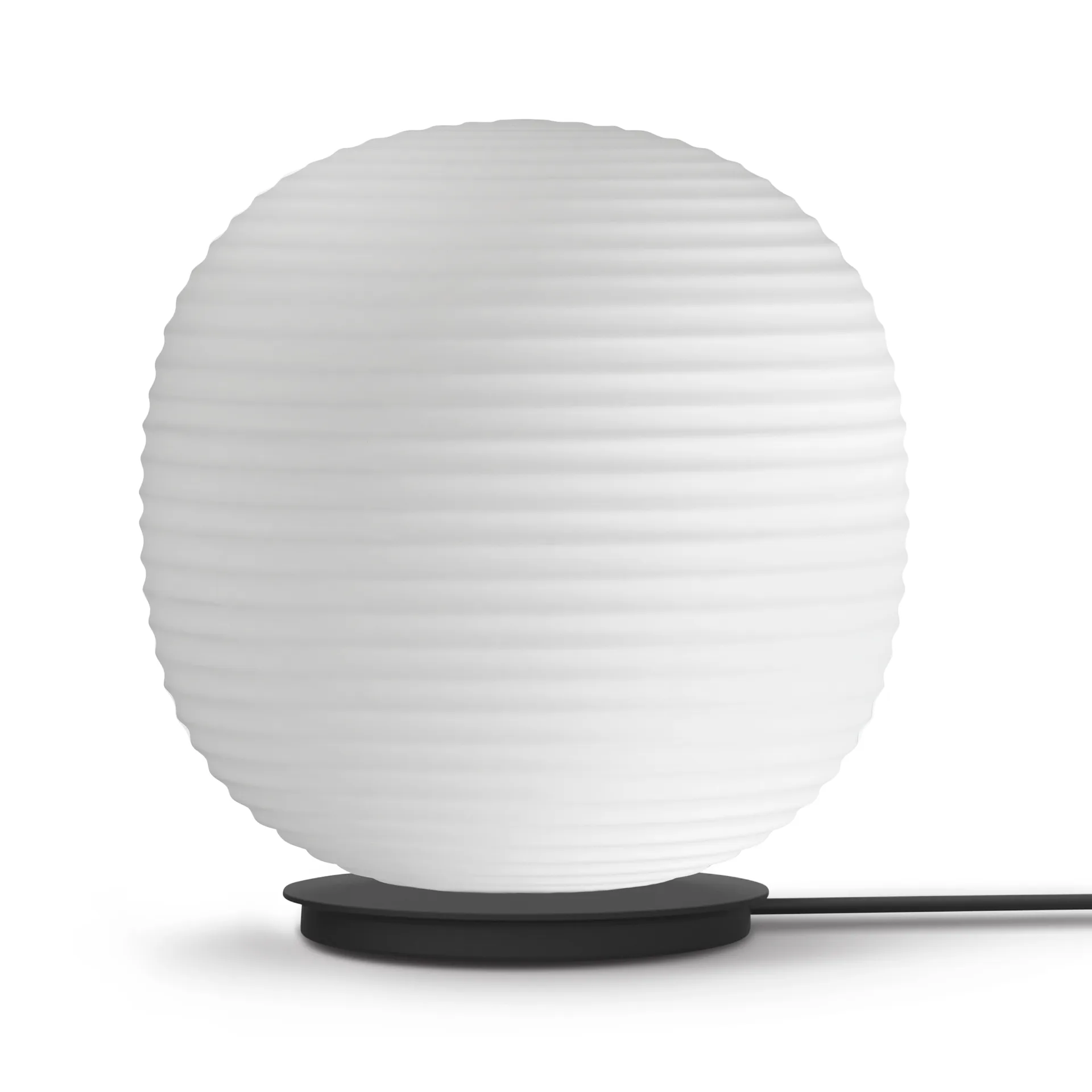 Lampe sur pied Lantern Globe large, Frosted white opal glass New Works