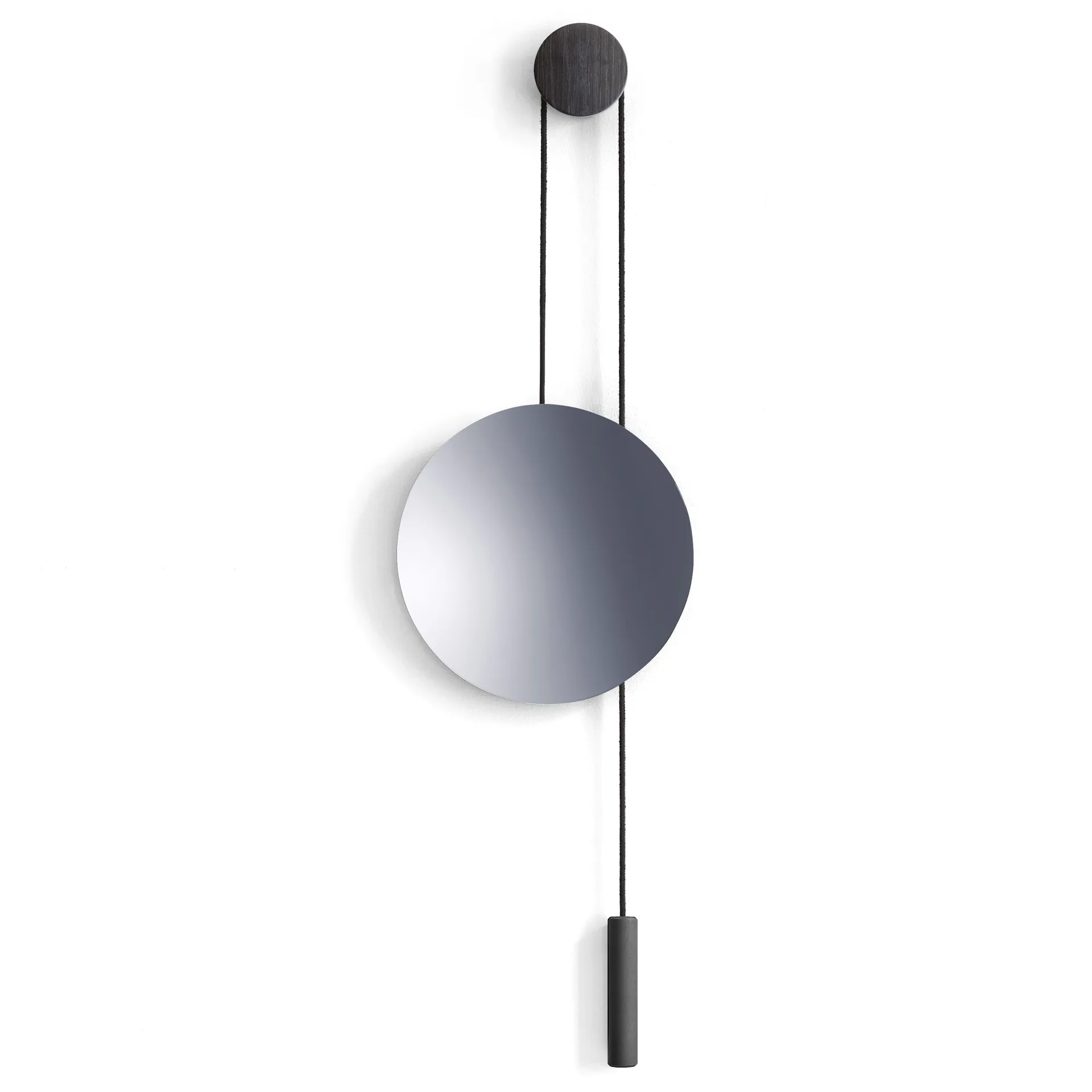 Miroir Rise and Shine, Burned oak-steel weight New Works